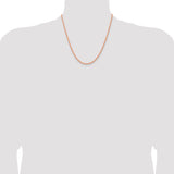 14k Rose Gold 2.75mm Diamond-cut Rope Chain