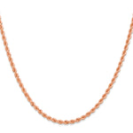 14k Rose Gold 2.75mm Diamond-cut Rope Chain