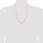 14k Rose Gold 2.75mm Diamond-cut Rope Chain
