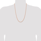 14k Rose Gold 2.75mm Diamond-cut Rope Chain