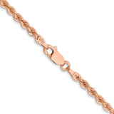 14k Rose Gold 2.75mm Diamond-cut Rope Chain