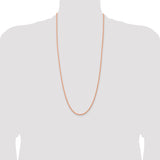 14k Rose Gold 2.75mm Diamond-cut Rope Chain