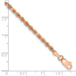 14k Rose Gold 2.75mm Diamond-cut Rope Chain
