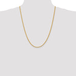 14k 2.75mm Solid Rope Chain