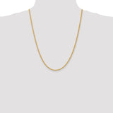 14k 2.75mm Solid Rope Chain