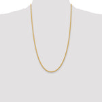 14k 2.75mm Solid Rope Chain