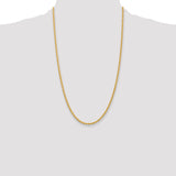 14k 2.75mm Solid Rope Chain