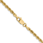 14k 2.75mm Solid Rope Chain
