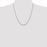 14k White Gold 2.75mm Diamond-cut Rope Chain