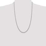 14k White Gold 2.75mm Diamond-cut Rope Chain