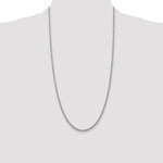 14k White Gold 2.75mm Diamond-cut Rope Chain
