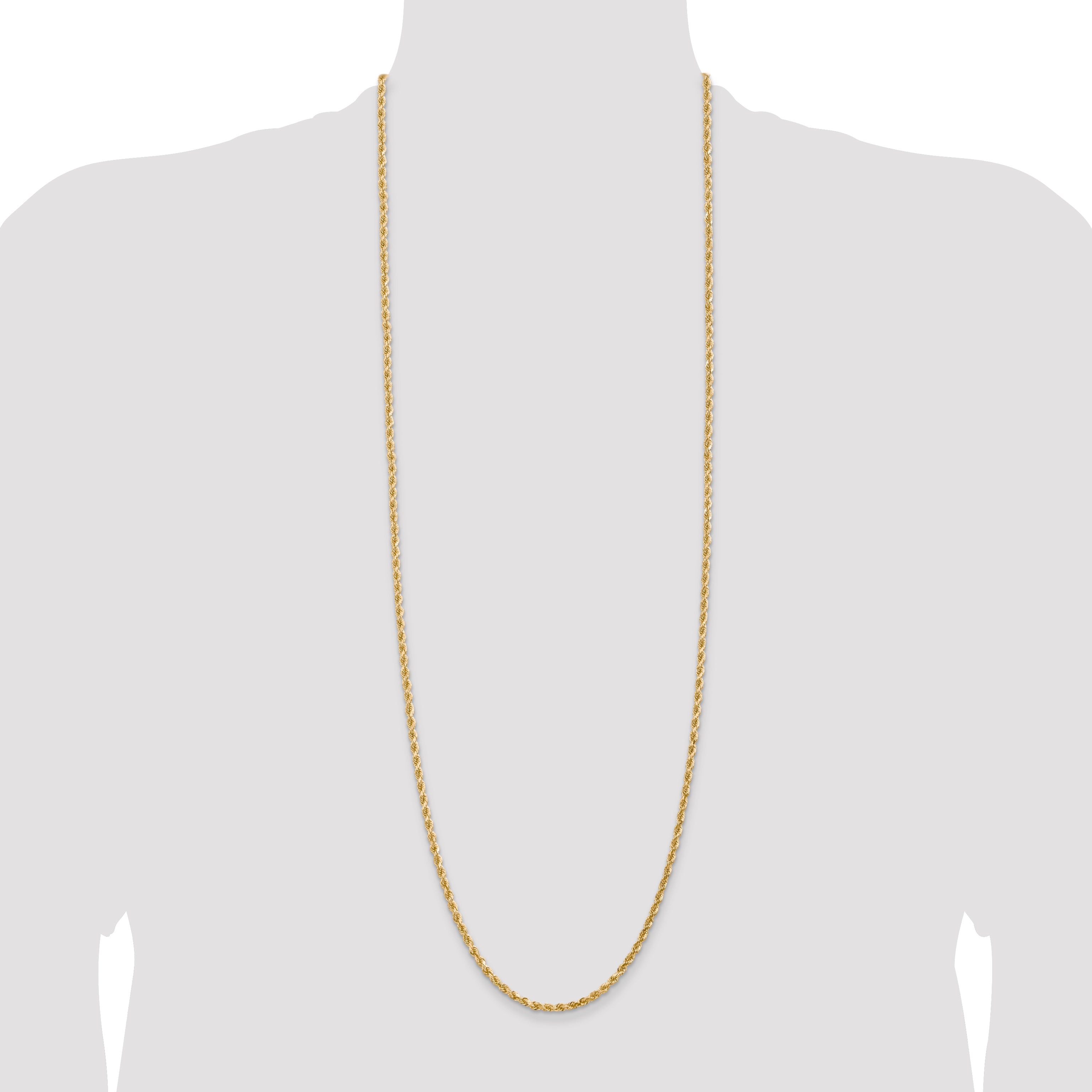 14k 3.0mm Diamond-cut Rope Chain
