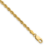14k 3.0mm Diamond-cut Rope Chain