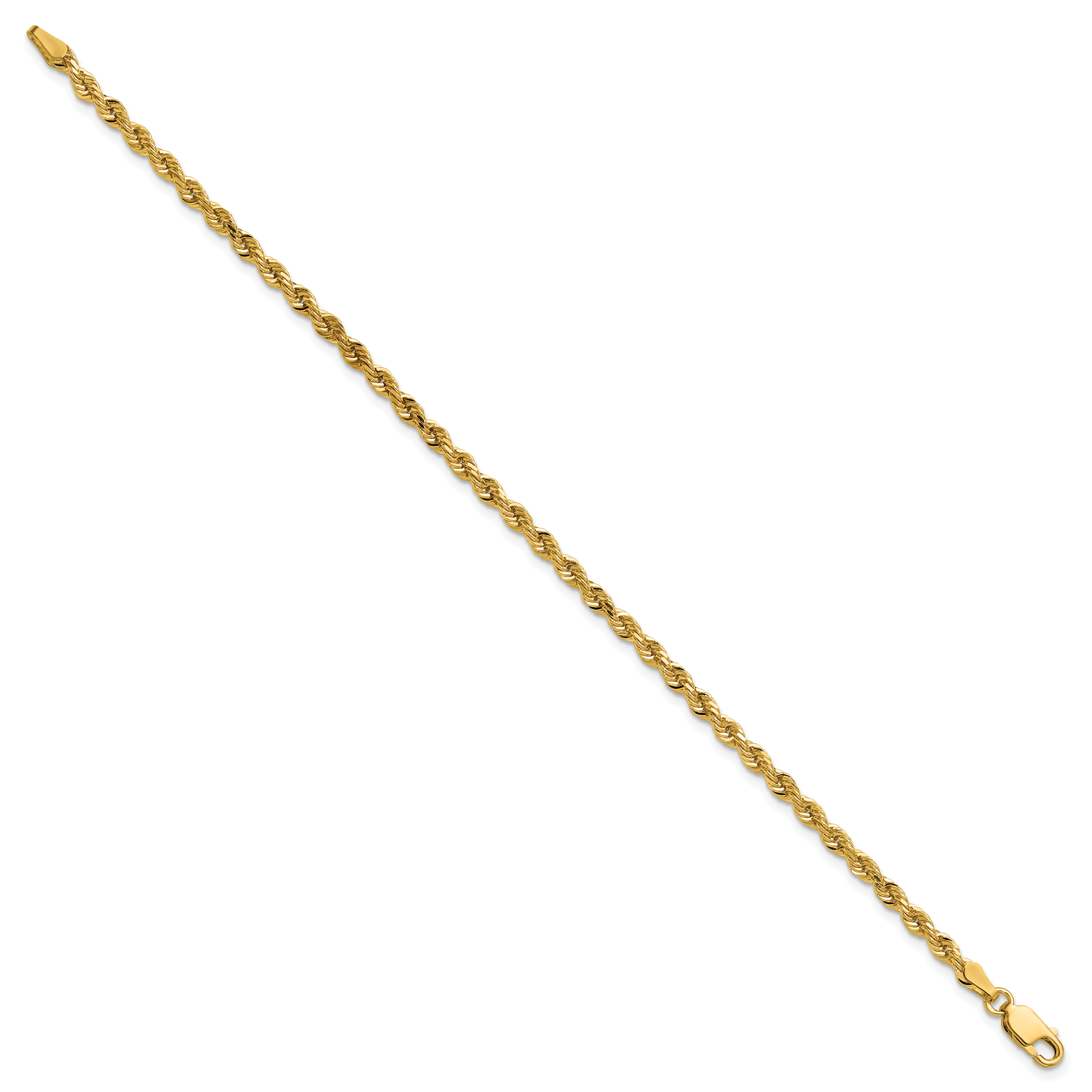 14k 3.0mm Diamond-cut Rope Chain