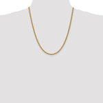 14k 3.0mm Solid Rope Chain