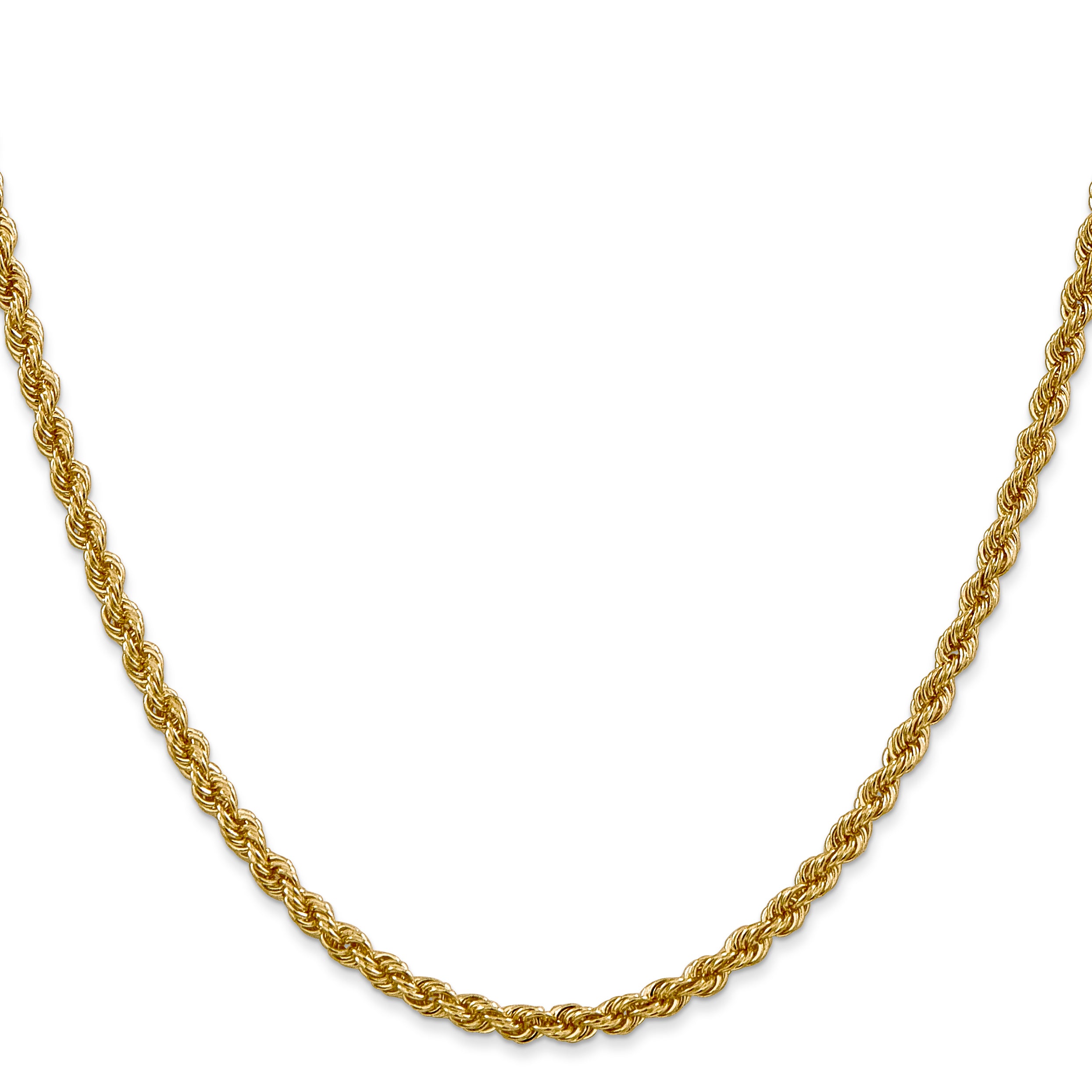 14k 3.0mm Solid Rope Chain