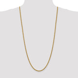 14k 3.0mm Solid Rope Chain