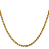 14k 3.0mm Solid Rope Chain