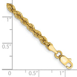 14k 3.0mm Solid Rope Chain