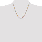 14k Tri-color 3.0mm Diamond-cut Rope Chain