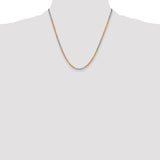14k Tri-color 3.0mm Diamond-cut Rope Chain
