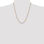 14k Tri-color 3.0mm Diamond-cut Rope Chain