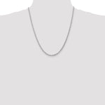 14k White Gold 3.0mm Diamond-cut Rope Chain