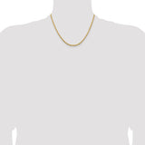 14k 3.25mm Diamond-cut Rope Chain