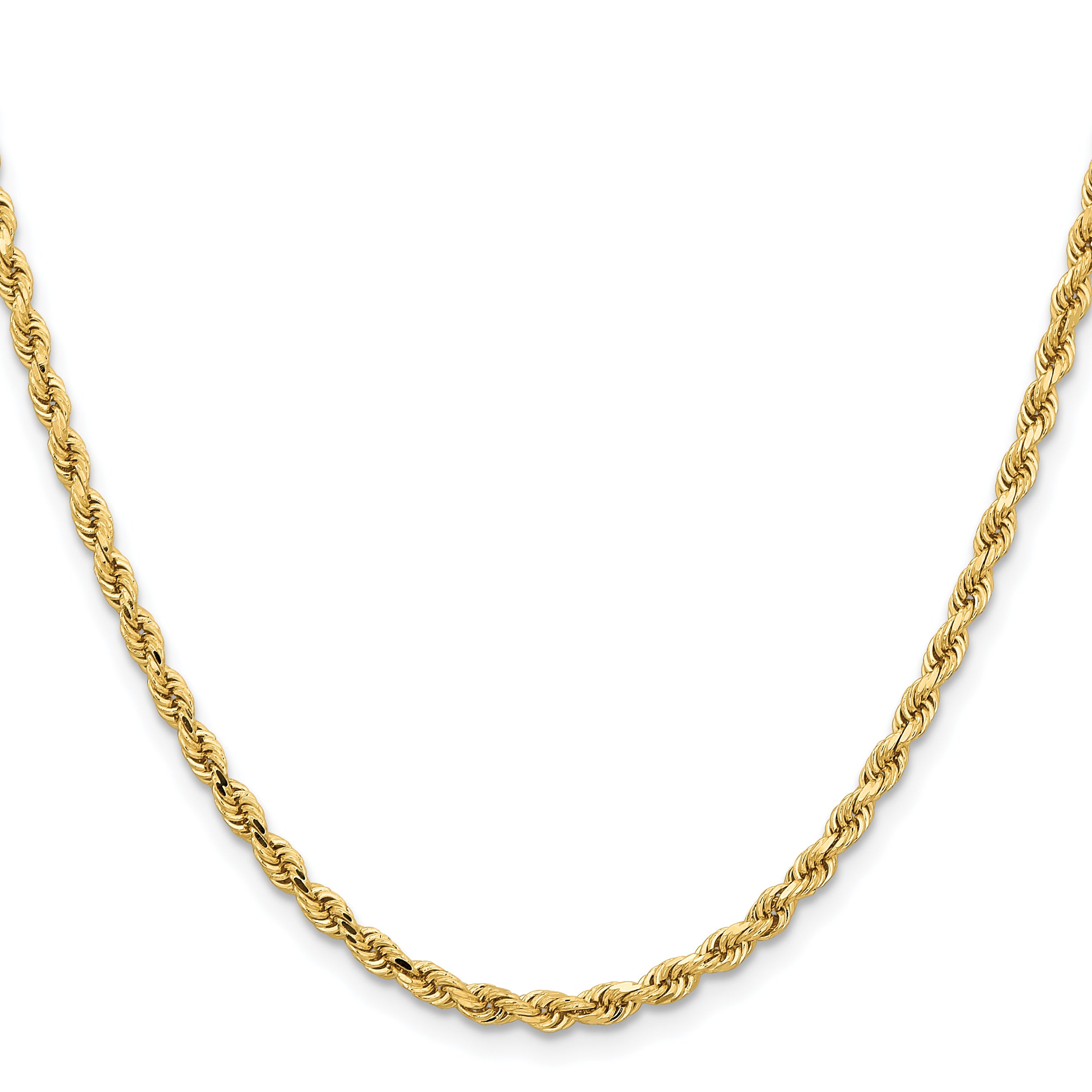 14k 3.25mm Diamond-cut Rope Chain