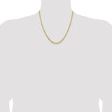 14k 3.25mm Diamond-cut Rope Chain