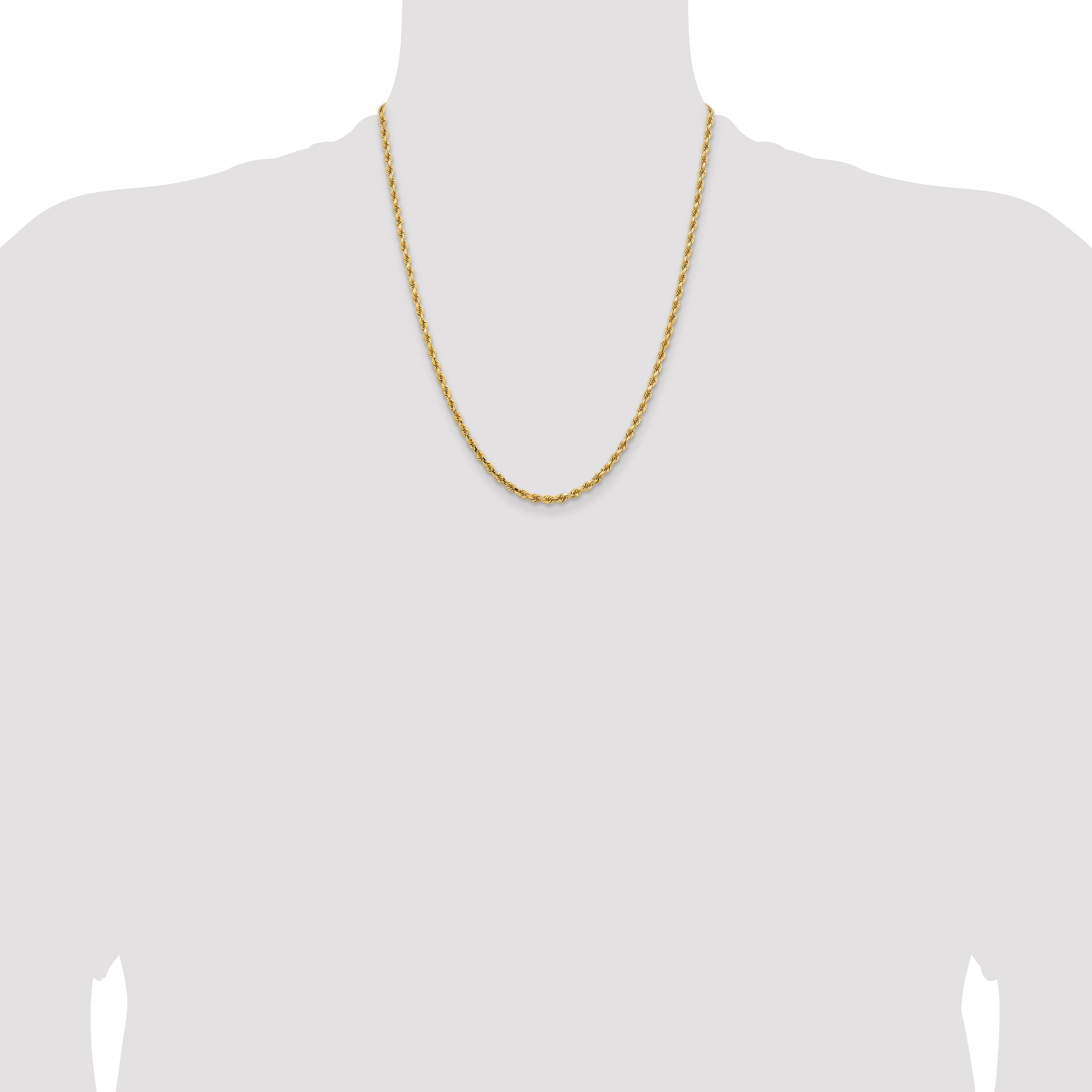 14k 3.25mm Diamond-cut Rope Chain