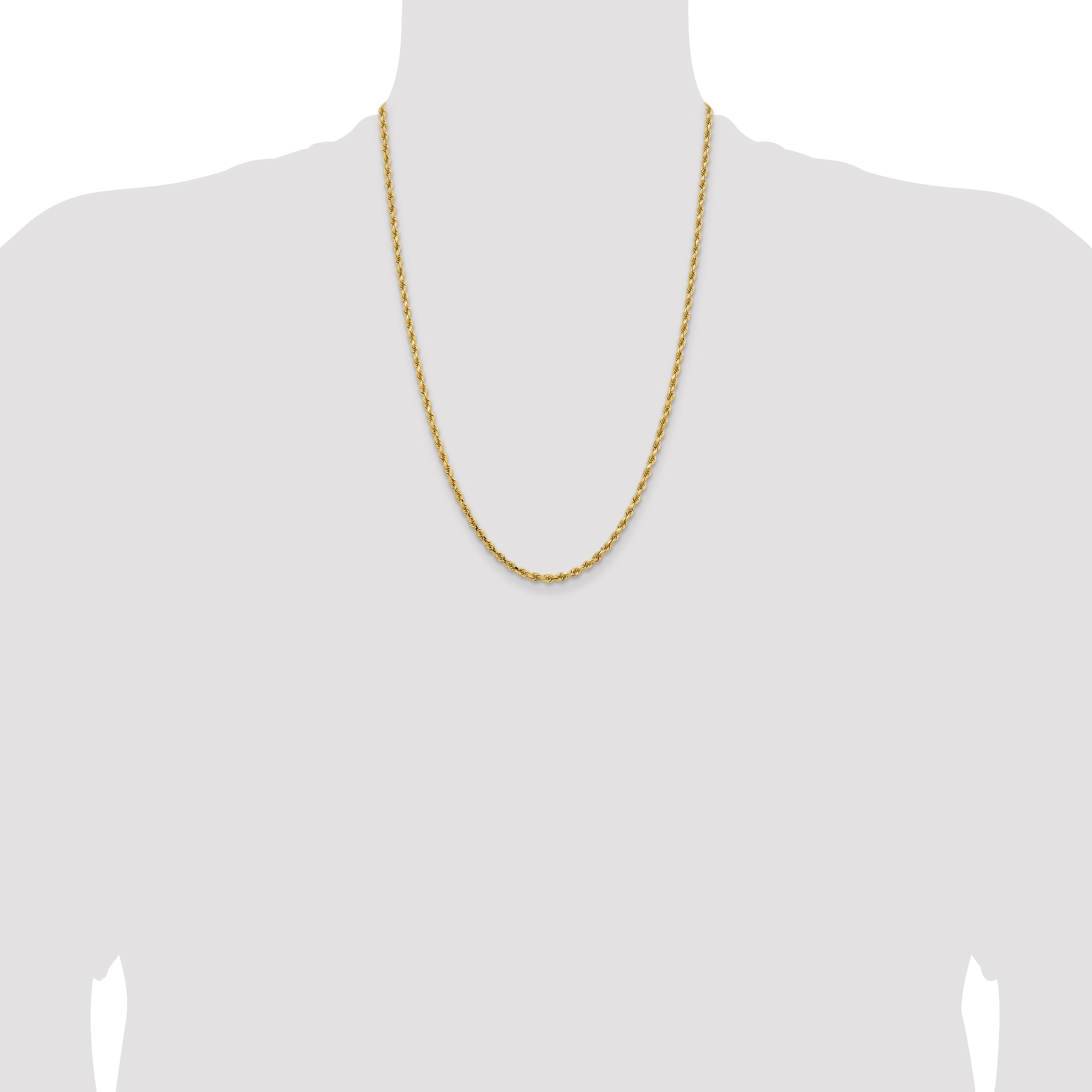 14k 3.25mm Diamond-cut Rope Chain