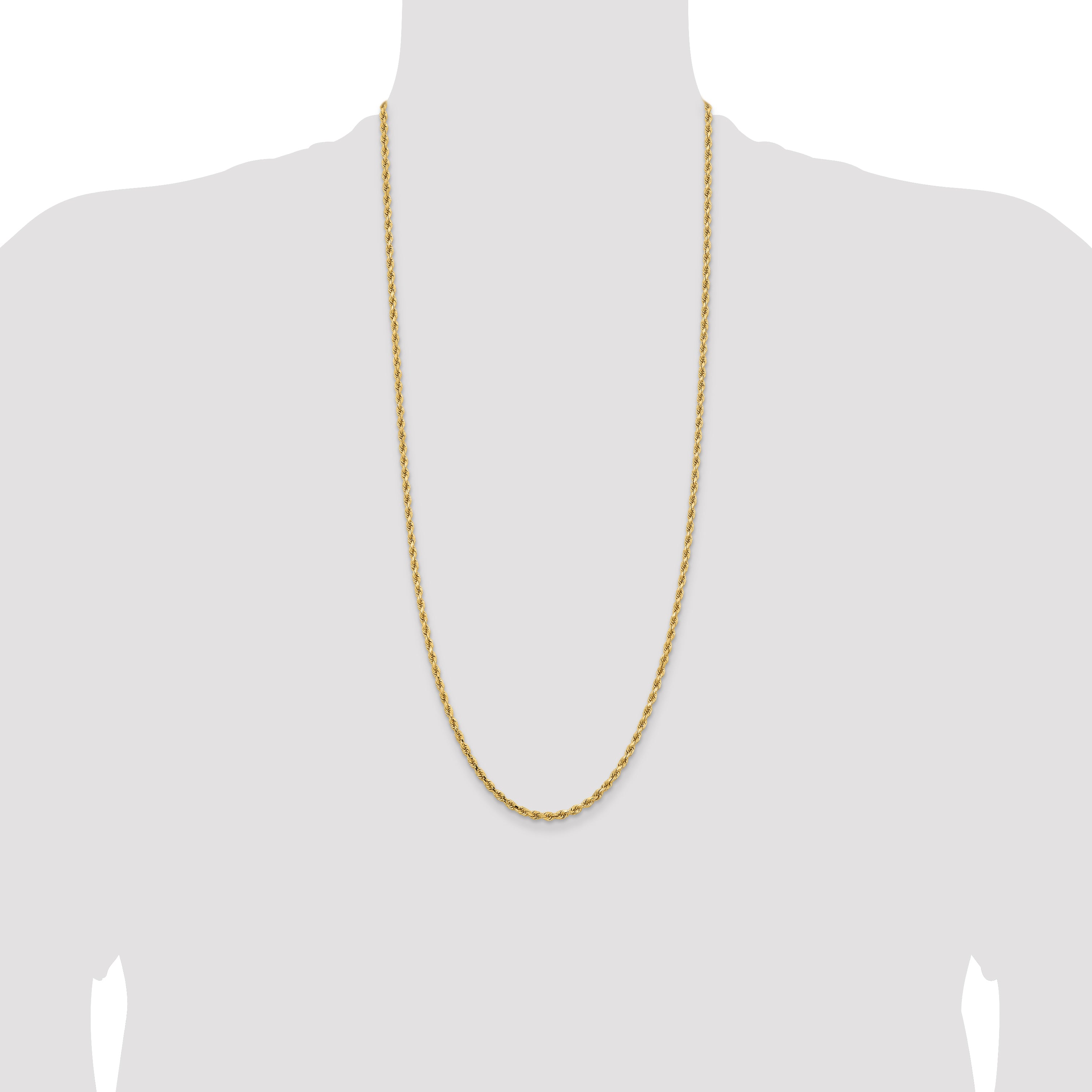 14k 3.25mm Diamond-cut Rope Chain
