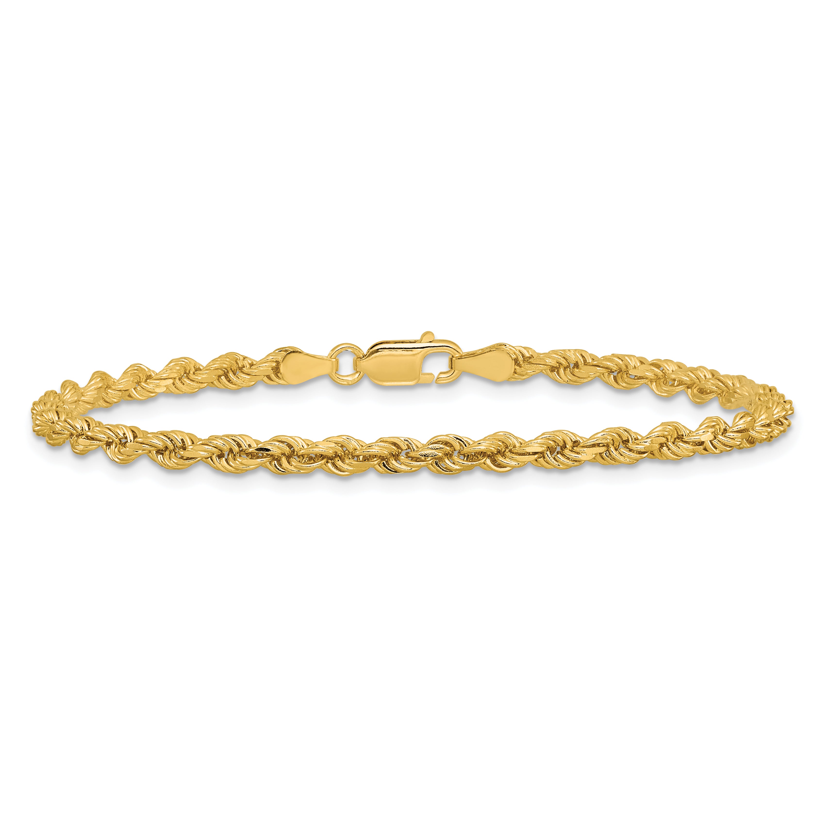 14k 3.25mm Diamond-cut Rope Chain