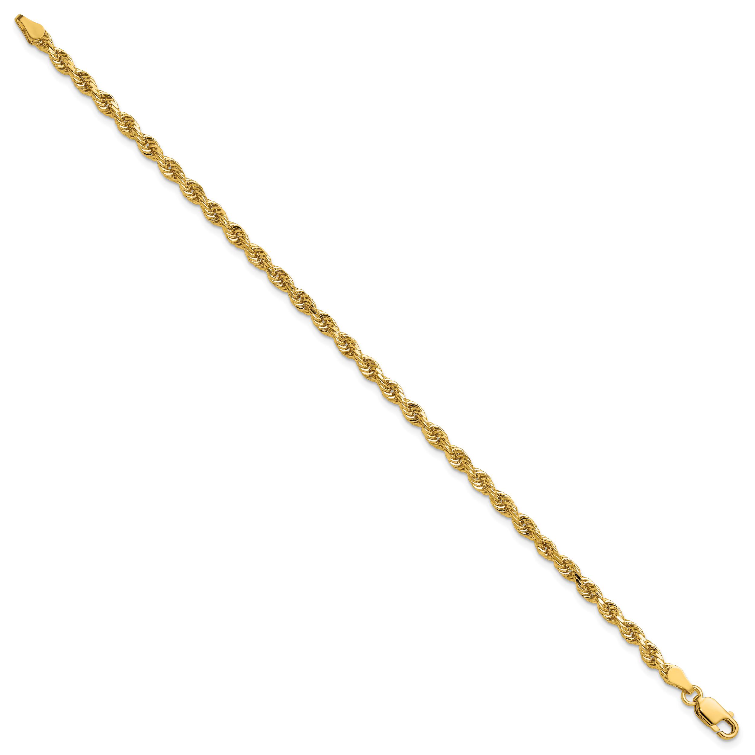 14k 3.25mm Diamond-cut Rope Chain