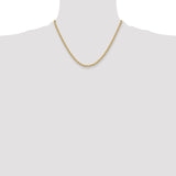 14k 3.3mm Solid Rope Chain