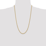 14k 3.3mm Solid Rope Chain