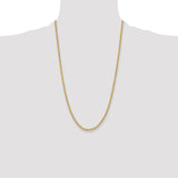 14k 3.3mm Solid Rope Chain