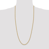 14k 3.3mm Solid Rope Chain