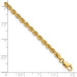 14k 3.3mm Solid Rope Chain