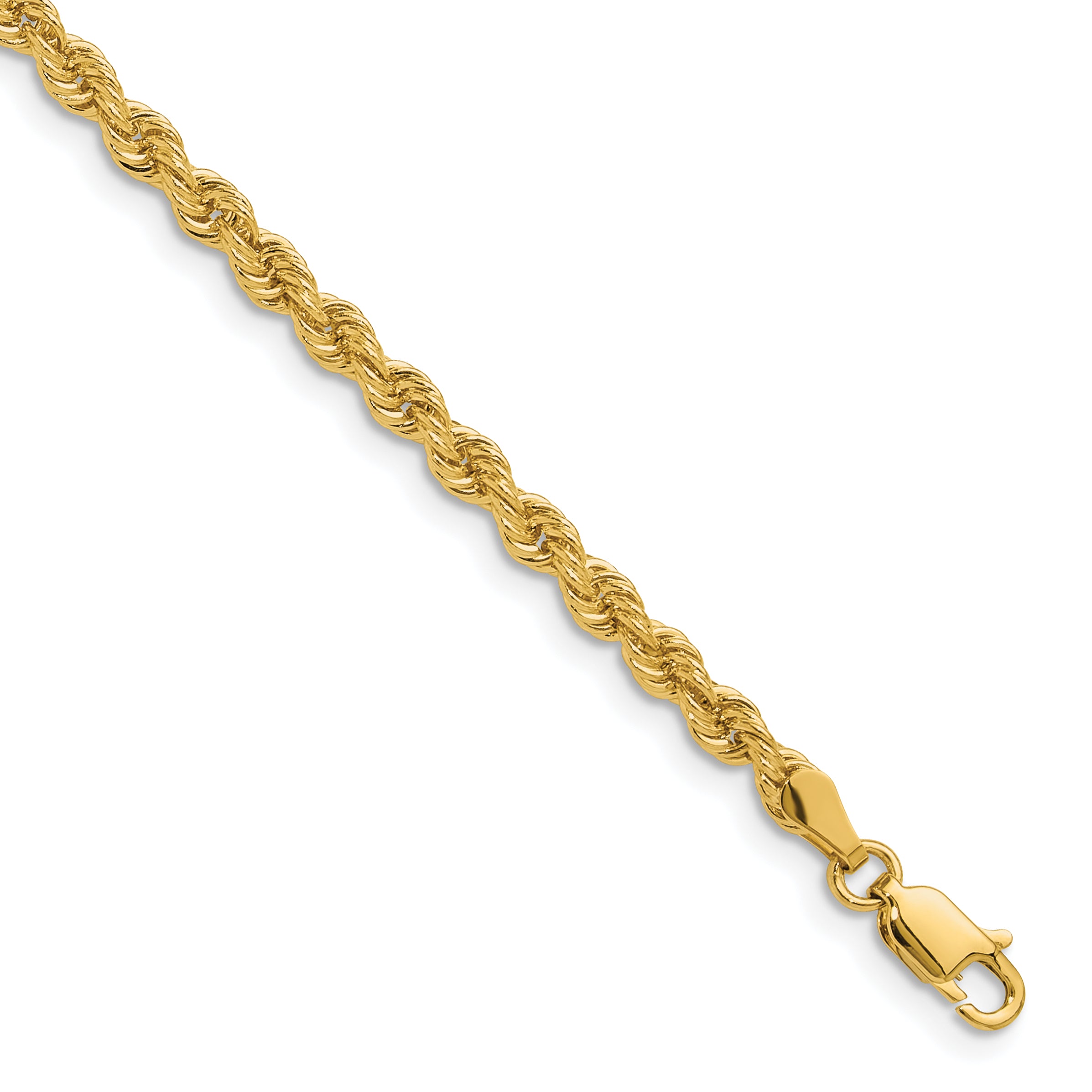 14k 3.3mm Solid Rope Chain