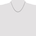 14k White Gold 3.25mm Diamond-cut Rope Chain