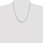 14k White Gold 3.25mm Diamond-cut Rope Chain