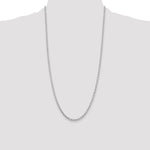 14k White Gold 3.25mm Diamond-cut Rope Chain
