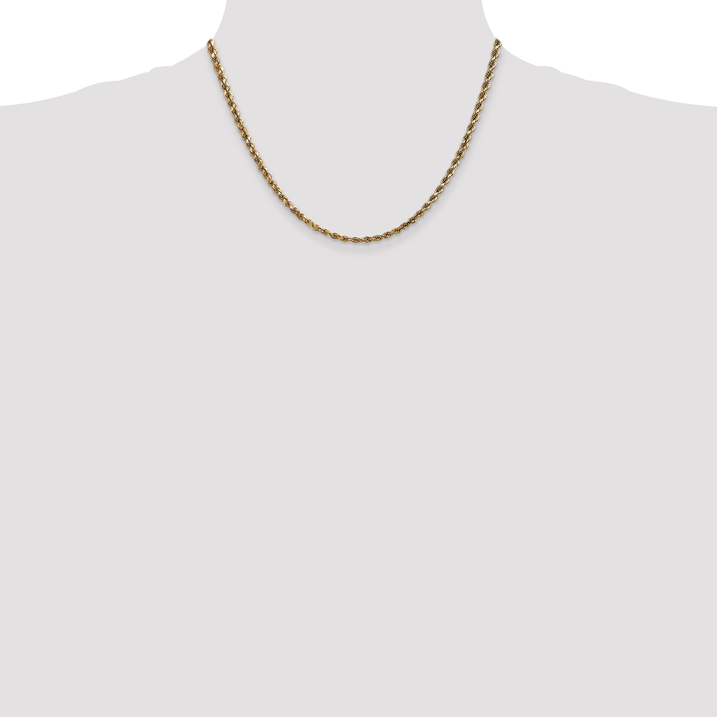 14k 3.5mm Diamond-cut Rope Chain