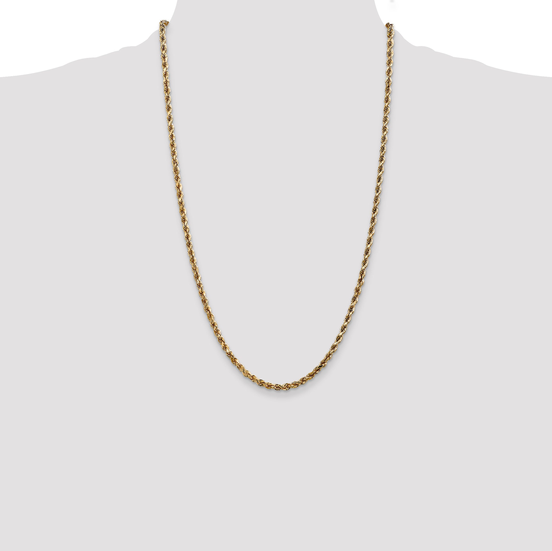 14k 3.5mm Diamond-cut Rope Chain