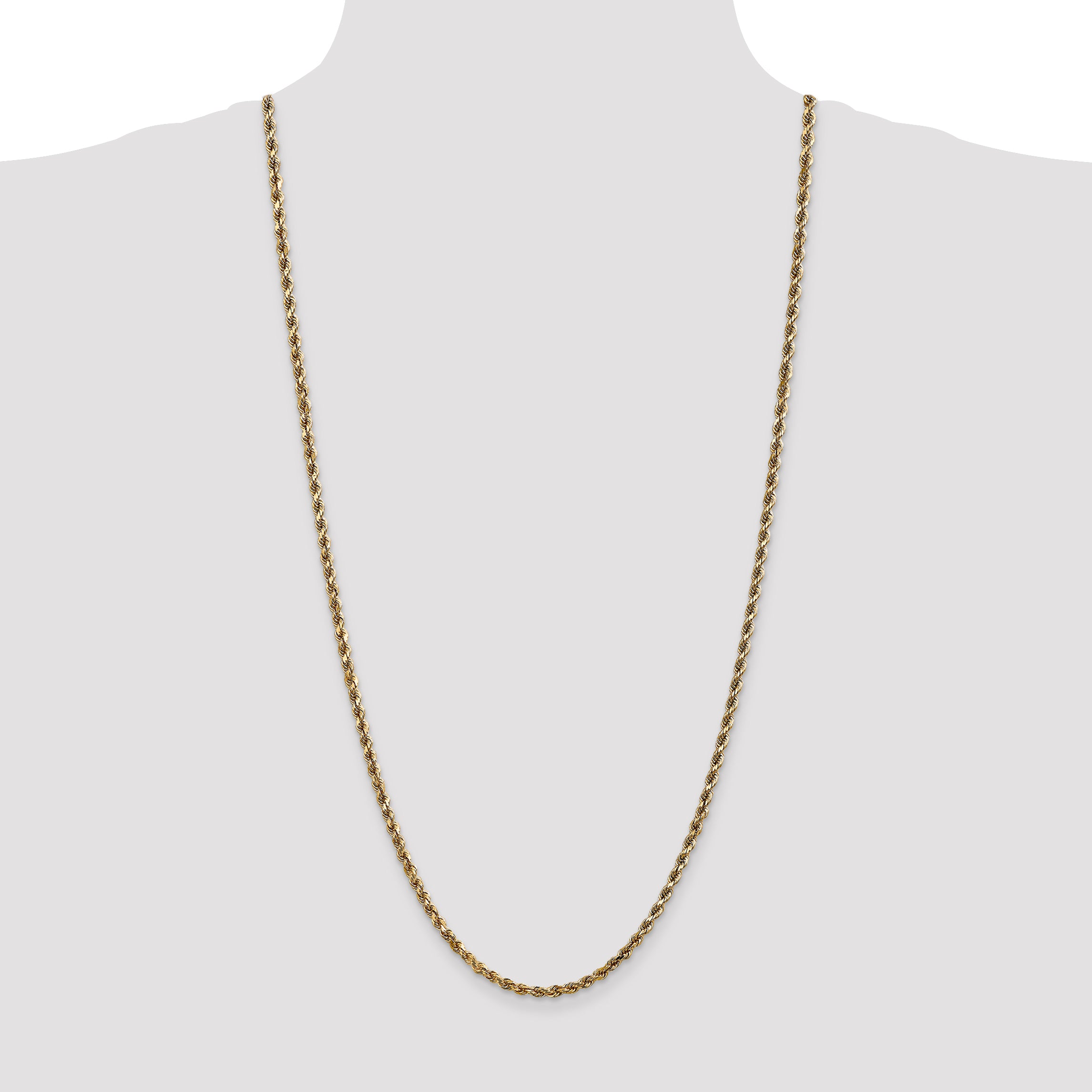14k 3.5mm Diamond-cut Rope Chain