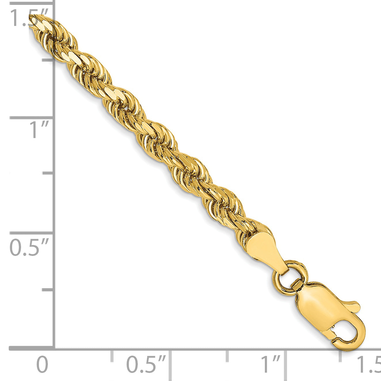 14k 3.5mm Diamond-cut Rope Chain