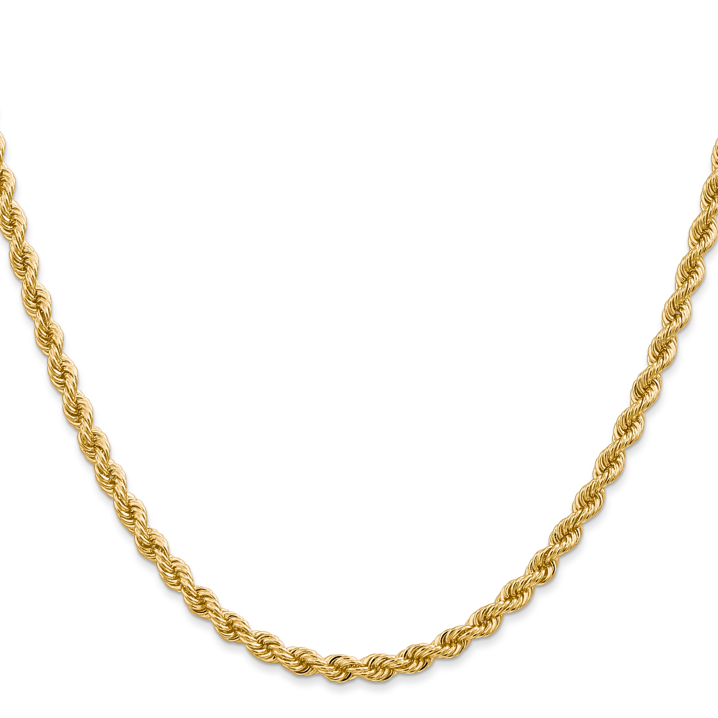 14k 3.65mm Solid Rope Chain