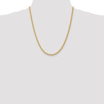 14k 3.65mm Solid Rope Chain